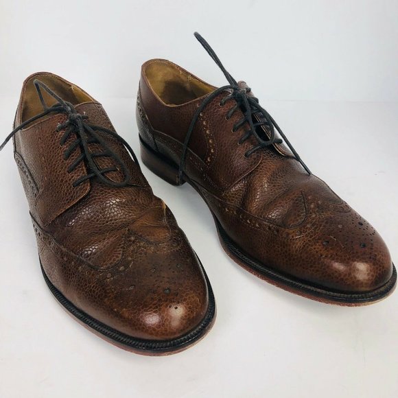 Cole Haan Carter Wing Tip Brown Grain Leather shoe main image 5